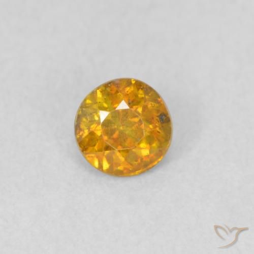 0.27ct Natürlicher Mittleres Gold Sphalerit, Runden, SI