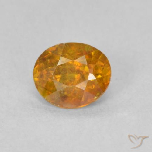 0.62ct Natürlicher Medium Light-Orange Sphalerit, Oval, VS-SI