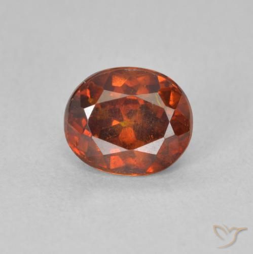 1.42ct Natürlicher rötlich-orange Sphalerit, Oval, SI