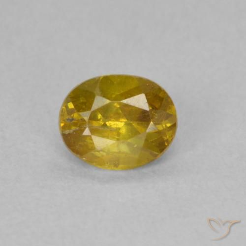 0.52ct Natürlicher Bräunliches Gelb Sphalerit, Oval, VS-SI