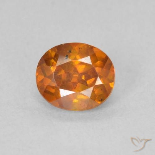 0.66ct Natürlicher Mittelorange Sphalerit, Oval, SI
