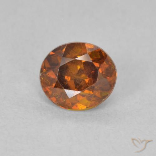 0.68ct Natürlicher Mittelorange Sphalerit, Oval, VS-SI