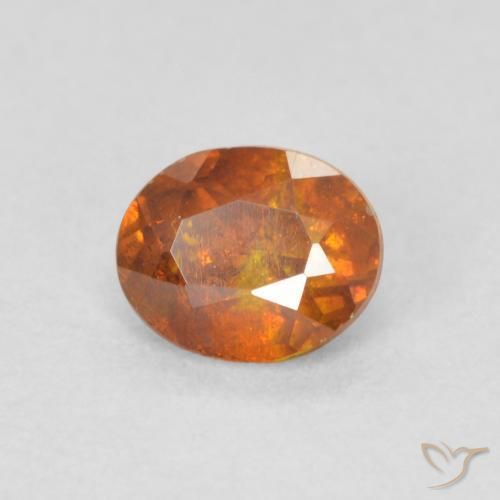 9,17 ctw natürlicher bräunlich-orange Sphalerit, Oval, SI