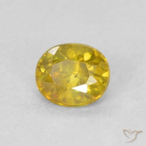 9,17 ctw natürlicher Golden Sphalerit, Oval, VS-SI