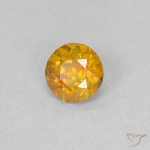 9,17 ctw natürlicher Medium Light-Orange Sphalerit, Runden, SI