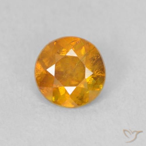 0.42ct Natürlicher Honig-orange Sphalerit, Runden, SI