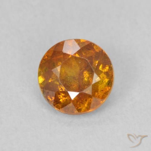 0.49ct Natürlicher Erde Orange Sphalerit, Runden, SI