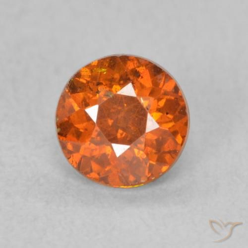 0.59ct Natürlicher tieforange Sphalerit, Runden, VS-SI