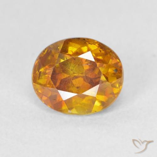 1.46ct Natürlicher tieforange Sphalerit, Oval, VS-SI