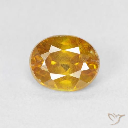 0.79ct Natürlicher Aprikose Orange Sphalerit, Oval, VS-SI