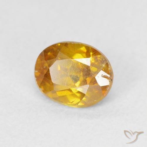 9,17 ctw natürlicher Aprikose Orange Sphalerit, Oval, VS-SI