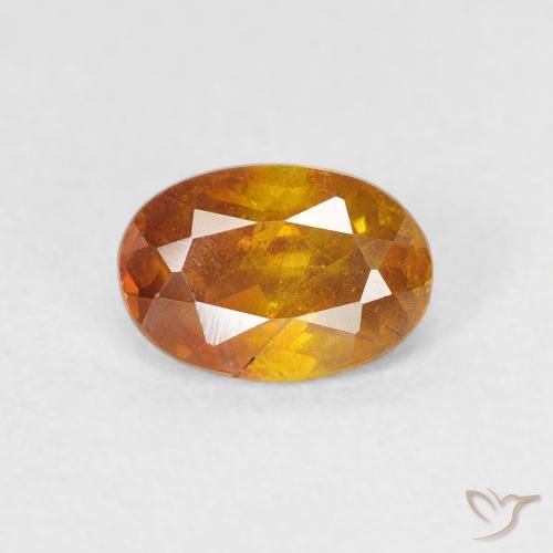 0.87ct Natürlicher Mittelorange Sphalerit, Oval, VS-SI