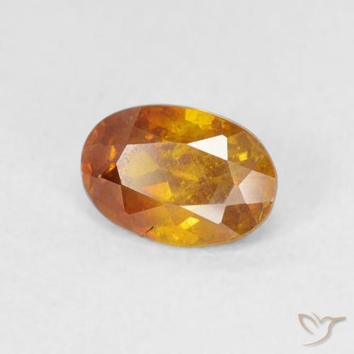 9,17 ctw natürlicher Mittelorange Sphalerit, Oval, VS-SI