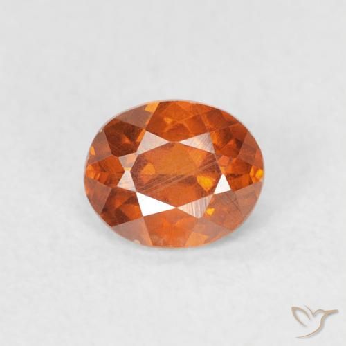 0.40ct Natürlicher tieforange Sphalerit, Oval, VS-SI