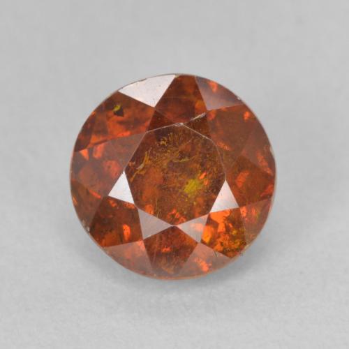 2.05ct Natürlicher rötlich-orange Sphalerit, Runden, SI