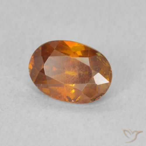 9,17 ctw natürlicher Mittelorange Sphalerit, Oval, SI