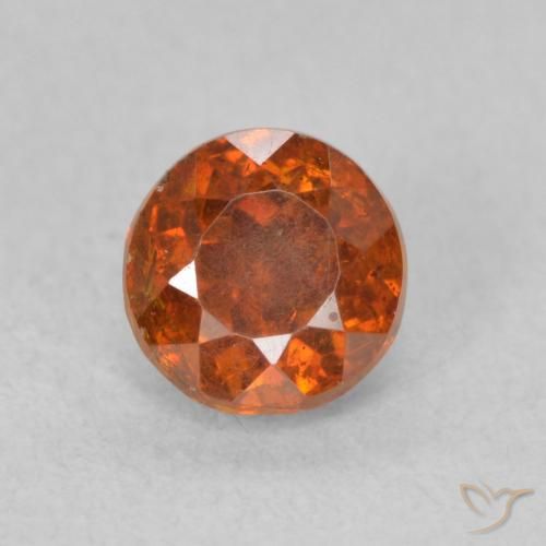 0.85ct Natürlicher Medium Dark-Orange Sphalerit, Runden, SI