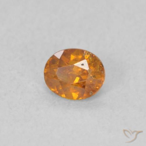 9,17 ctw natürlicher tieforange Sphalerit, Oval, SI