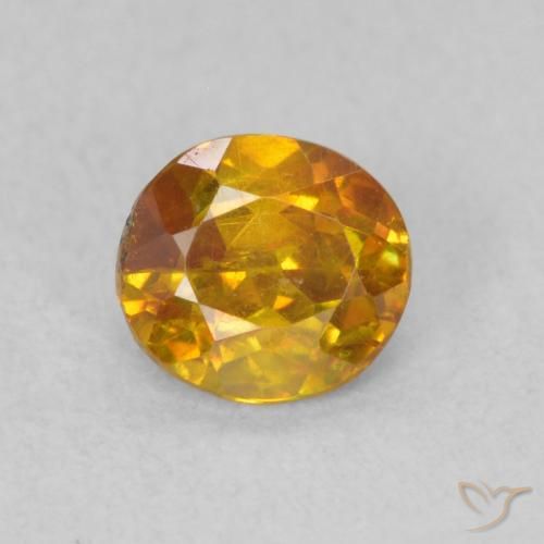 0.65ct Natürlicher Erde Orange Sphalerit, Oval, SI