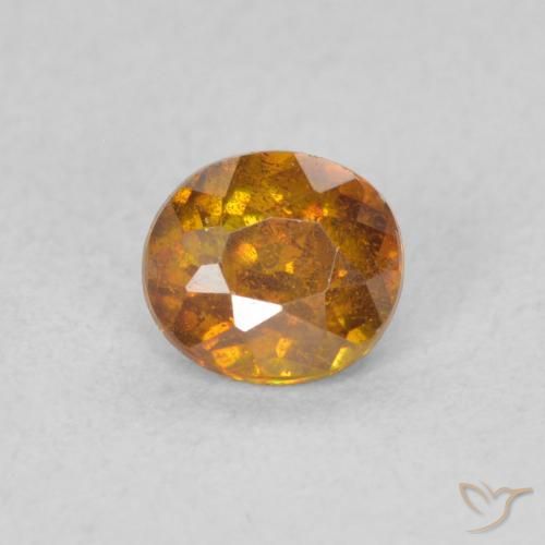 0.52ct Natürlicher Erde Orange Sphalerit, Oval, SI