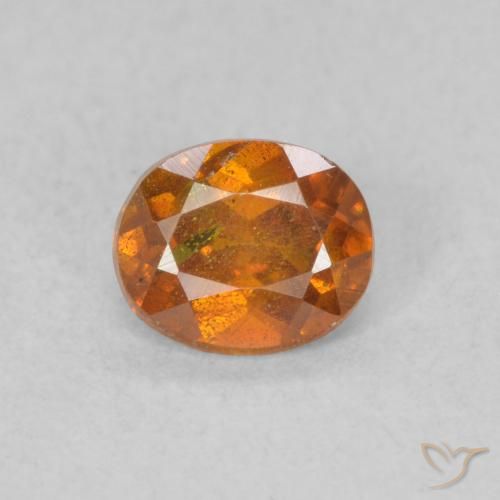 0.55ct Natürlicher Medium Dark-Orange Sphalerit, Oval, SI