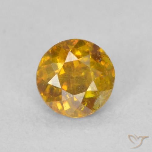 0.39ct Natürlicher Erde Orange Sphalerit, Runden, SI