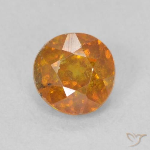 0.48ct Natürlicher hellorange Sphalerit, Runden, SI