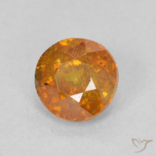 9,17 ctw natürlicher hellorange Sphalerit, Runden, SI
