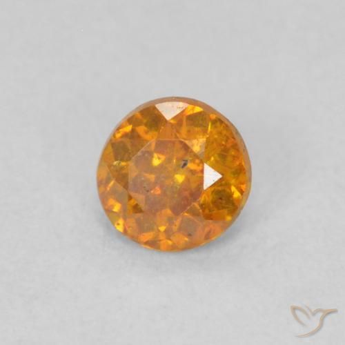 9,17 ctw natürlicher Aprikose Orange Sphalerit, Runden, SI