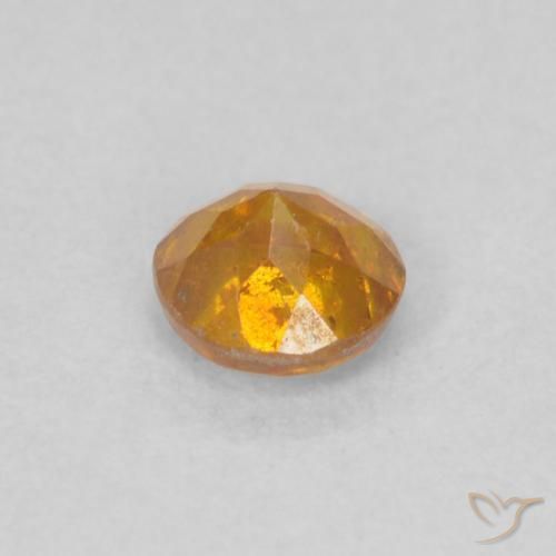 9,17 ctw natürlicher Aprikose Orange Sphalerit, Runden, SI