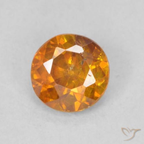 0.35ct Natürlicher Erde Orange Sphalerit, Runden, SI