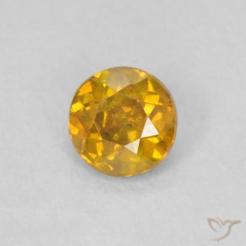 9,17 ctw natürlicher gold-orange Sphalerit, Runden, SI
