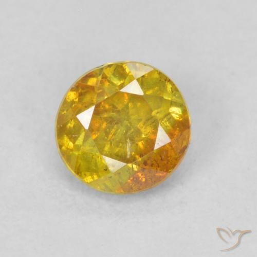 0.40ct Natürlicher Aprikose Orange Sphalerit, Runden, SI