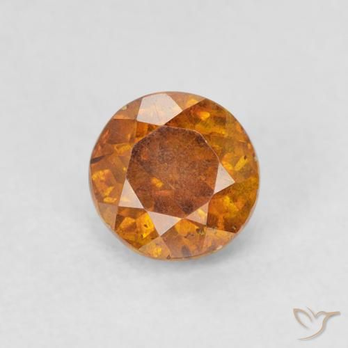 0.80ct Natürlicher gold-braun Sphalerit, Runden, VS-SI