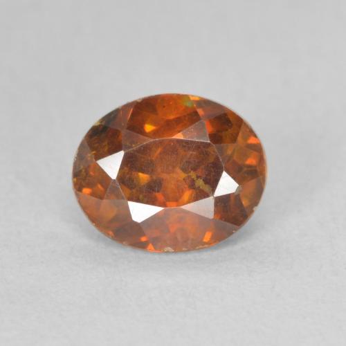 1.33ct Natürlicher Tiefes bräunliches Orange Sphalerit, Oval, SI