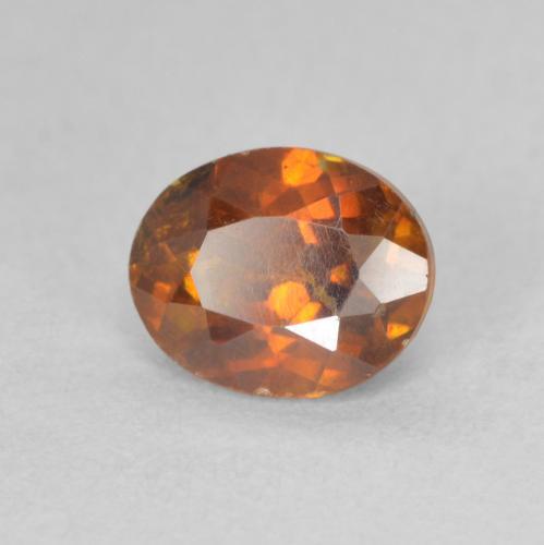9,17 ctw natürlicher Tiefes bräunliches Orange Sphalerit, Oval, SI