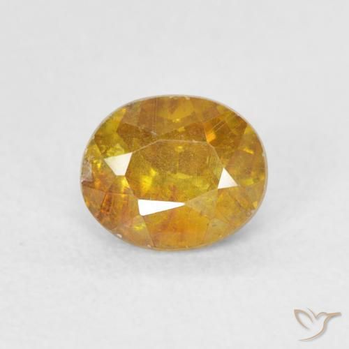0.75ct Natürlicher gold-braun Sphalerit, Oval, SI