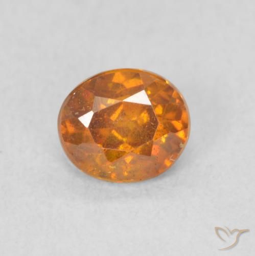 0.54ct Natürlicher Amber Orange Sphalerit, Oval, SI