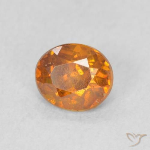 9,17 ctw natürlicher Amber Orange Sphalerit, Oval, SI