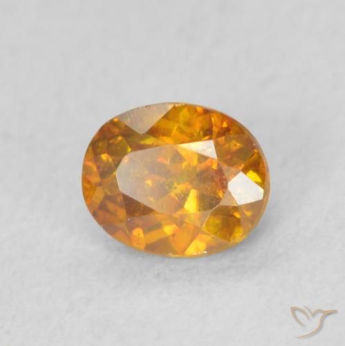9,17 ctw natürlicher Mittelorange Sphalerit, Oval, SI