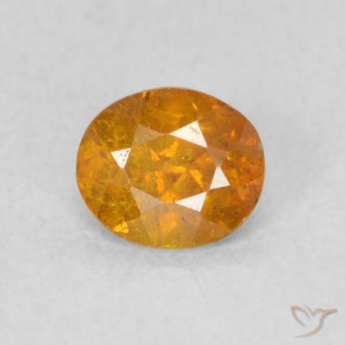 0.56ct Natürlicher hellorange Sphalerit, Oval, SI