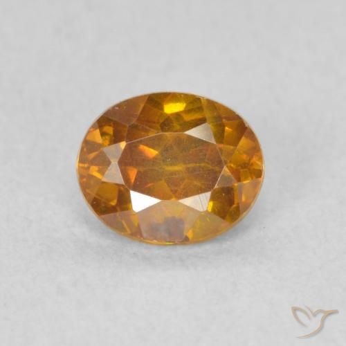 0.56ct Natürlicher tieforange Sphalerit, Oval, SI