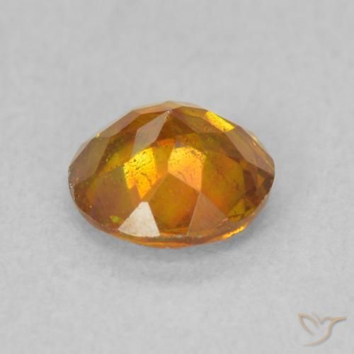 9,17 ctw natürlicher Amber Orange Sphalerit, Runden, SI