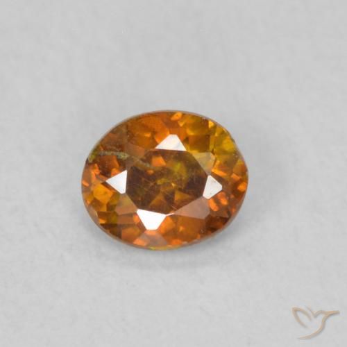 0.28ct Natürlicher tieforange Sphalerit, Oval, SI