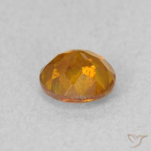 9,17 ctw natürlicher Aprikose Orange Sphalerit, Runden, SI