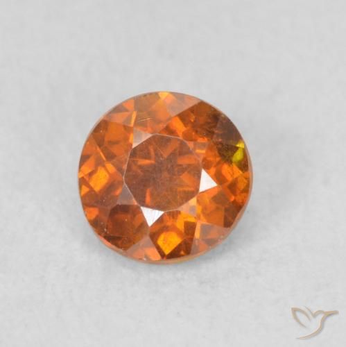 0.59ct Natürlicher Medium Dark-Orange Sphalerit, Runden, SI