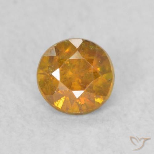 0.26ct Natürlicher Medium Light-Orange Sphalerit, Runden, SI