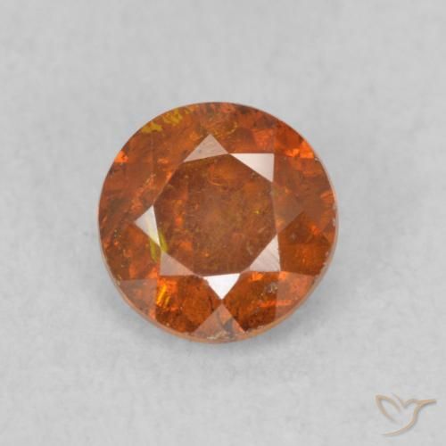 0.72ct Natürlicher Amber Orange Sphalerit, Runden, SI