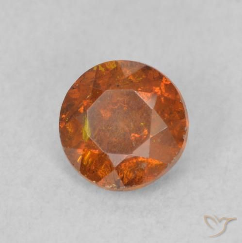 9,17 ctw natürlicher Amber Orange Sphalerit, Runden, SI