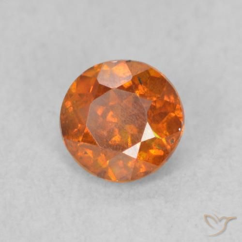 0.53ct Natürlicher Mittelorange Sphalerit, Runden, SI